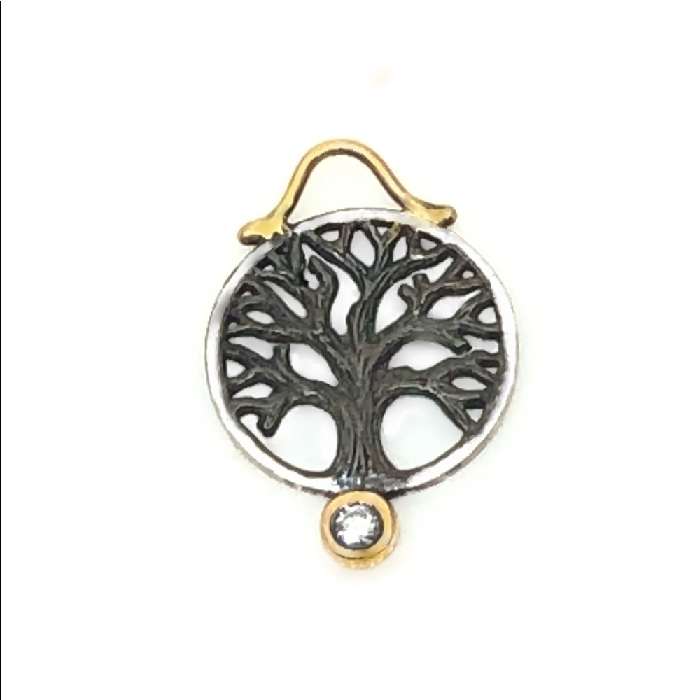 Tree of Life Charm Moissanite Accent